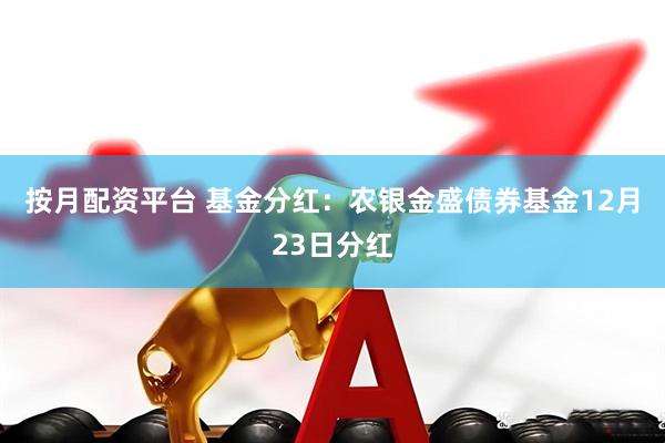 按月配资平台 基金分红：农银金盛债券基金12月23日分红